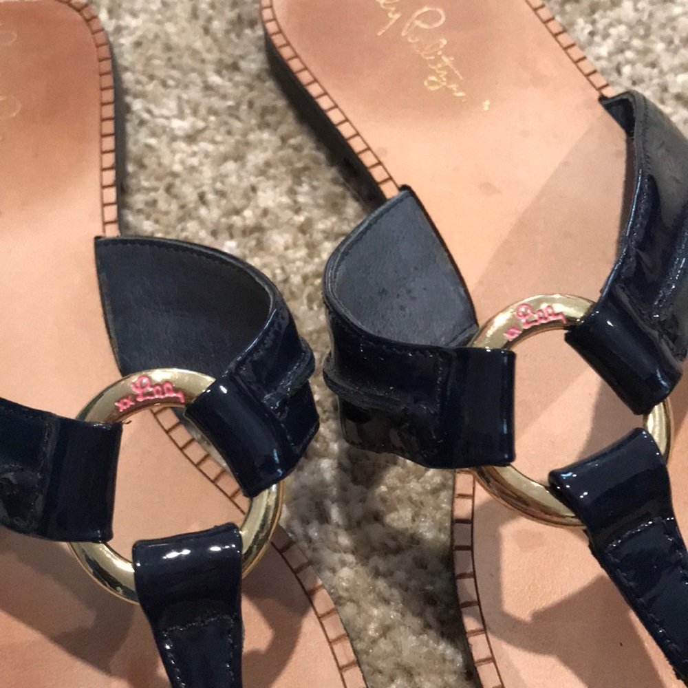 Lilly Pulitzer McKim Navy Sandals 7.5